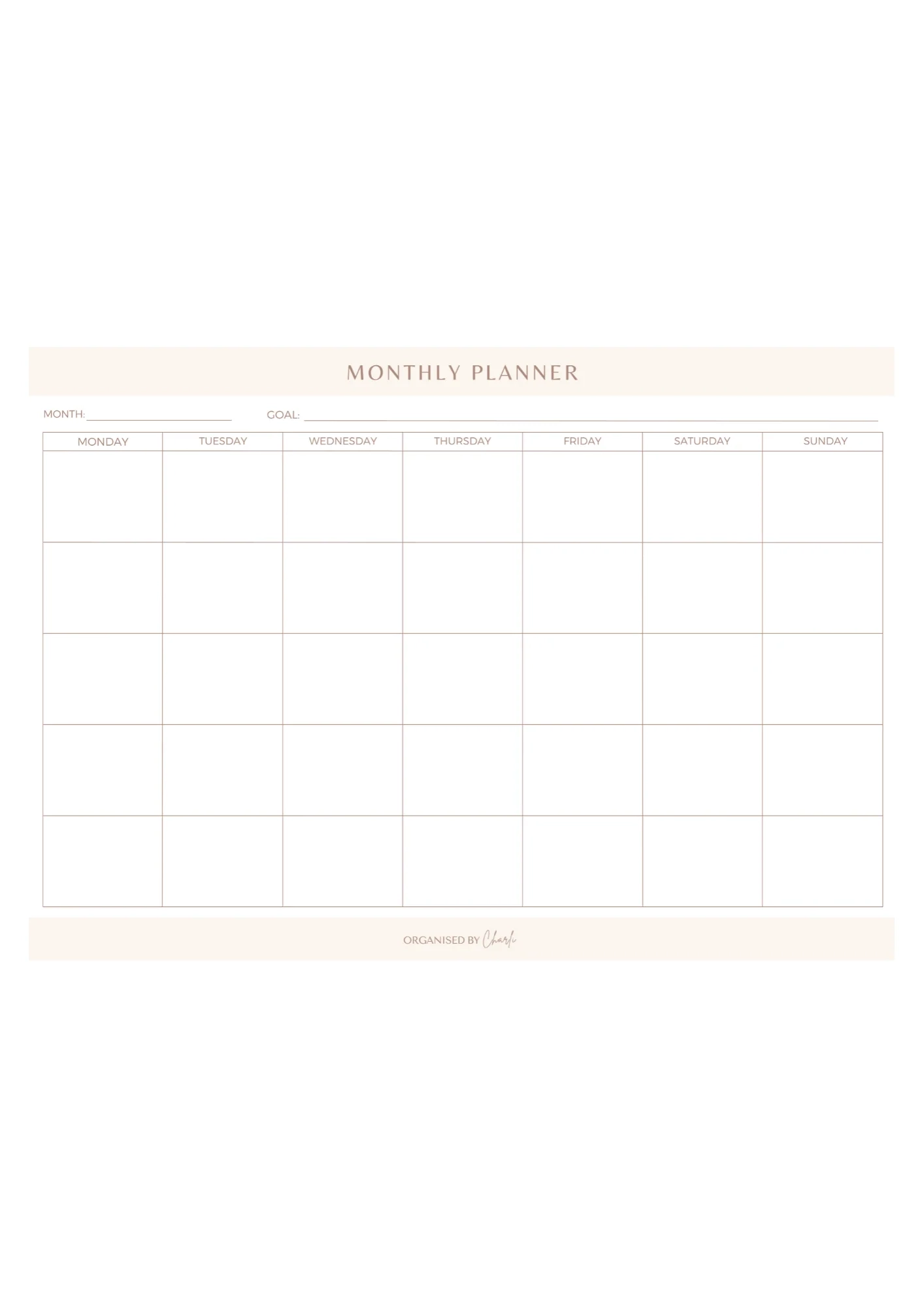 Monthly Desktop Planner Notepad Aesthetic Stationery Desktop 