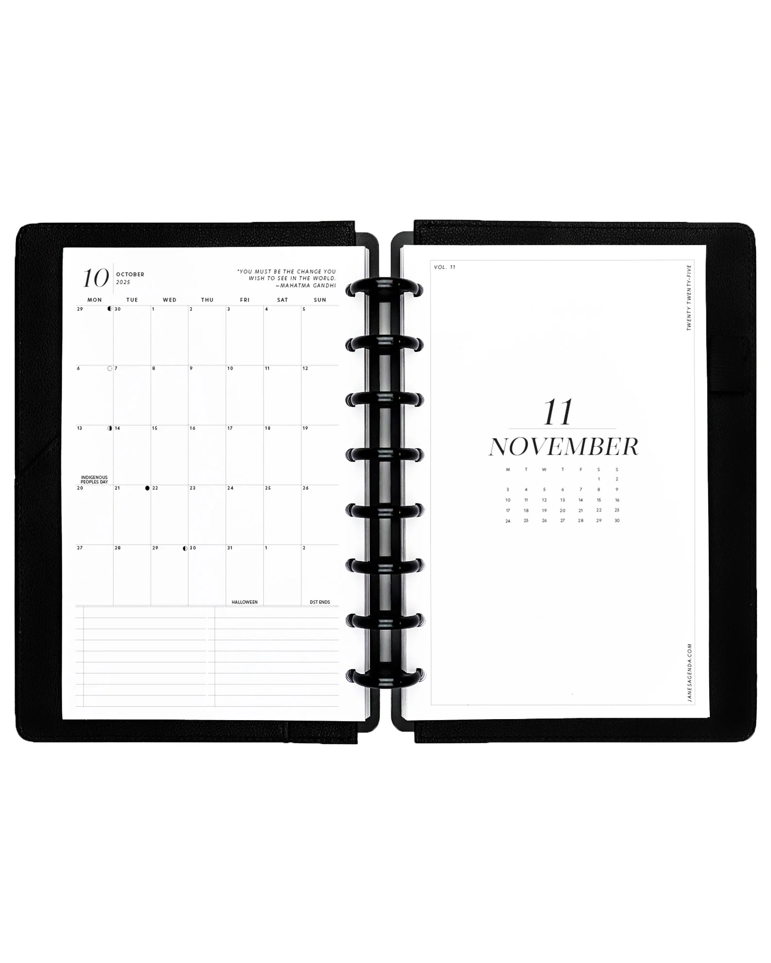 Monthly Planner Inserts Month On One Page Dated