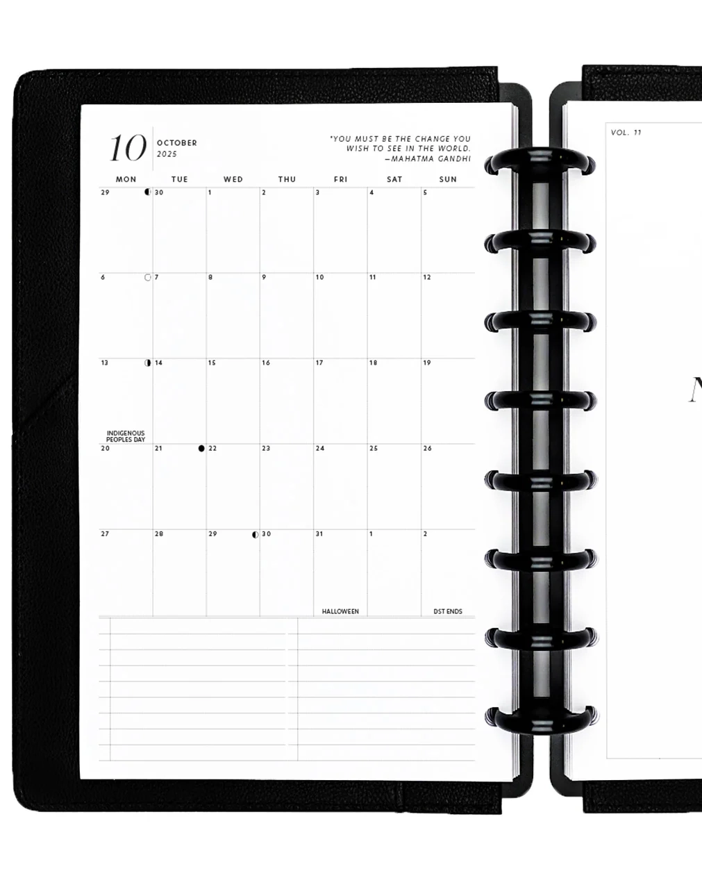 Monthly Planner Inserts Month On One Page Dated