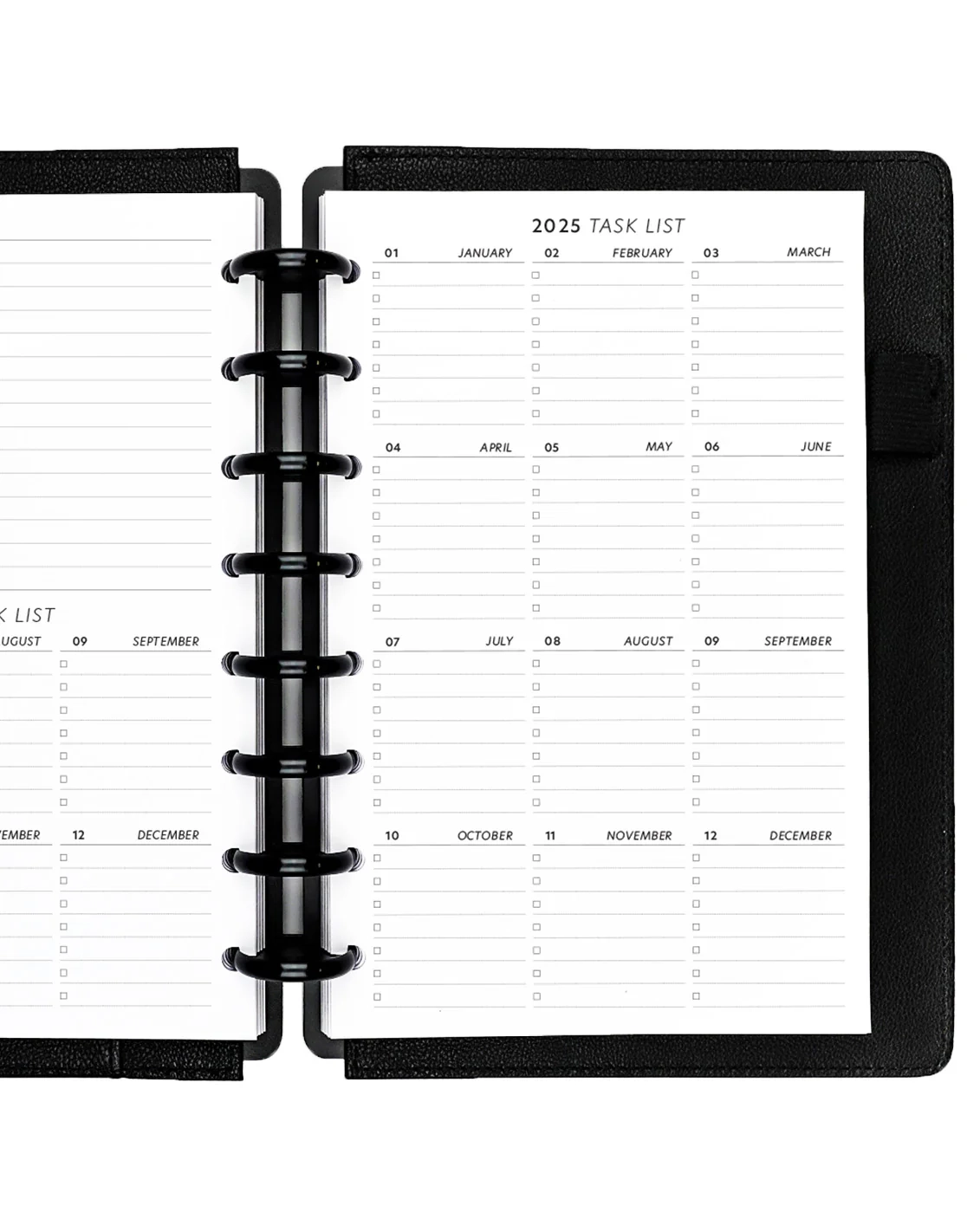 Monthly Planner Inserts Open Boxes Dated