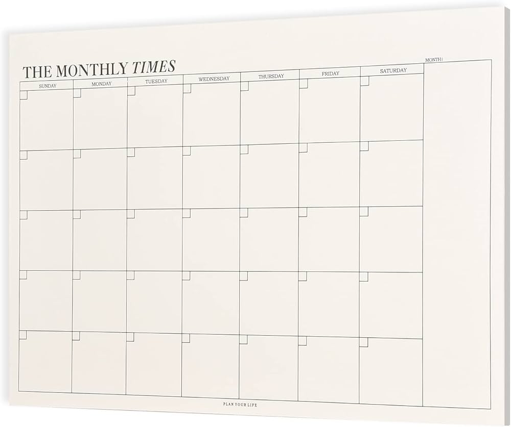 Monthly Planner Pad Habit Tracker 60 Sheets 24 5 X 17 5 Cm Diary With To Do List Without Date Monthly Planner Monthly Planner Monthly Overview 