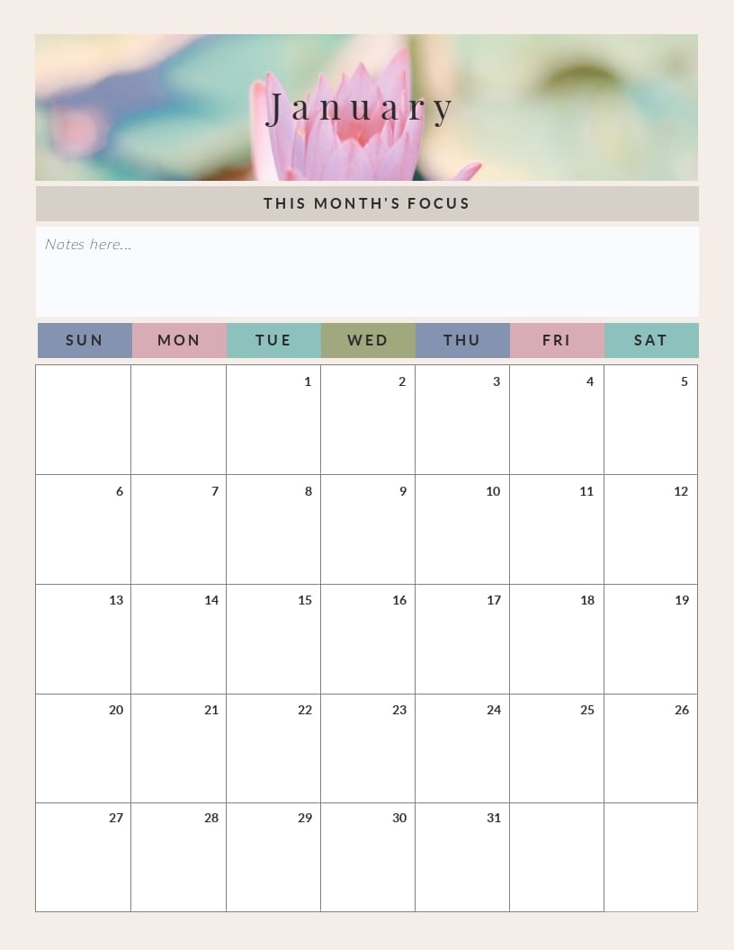 Schedule Planner Calendar