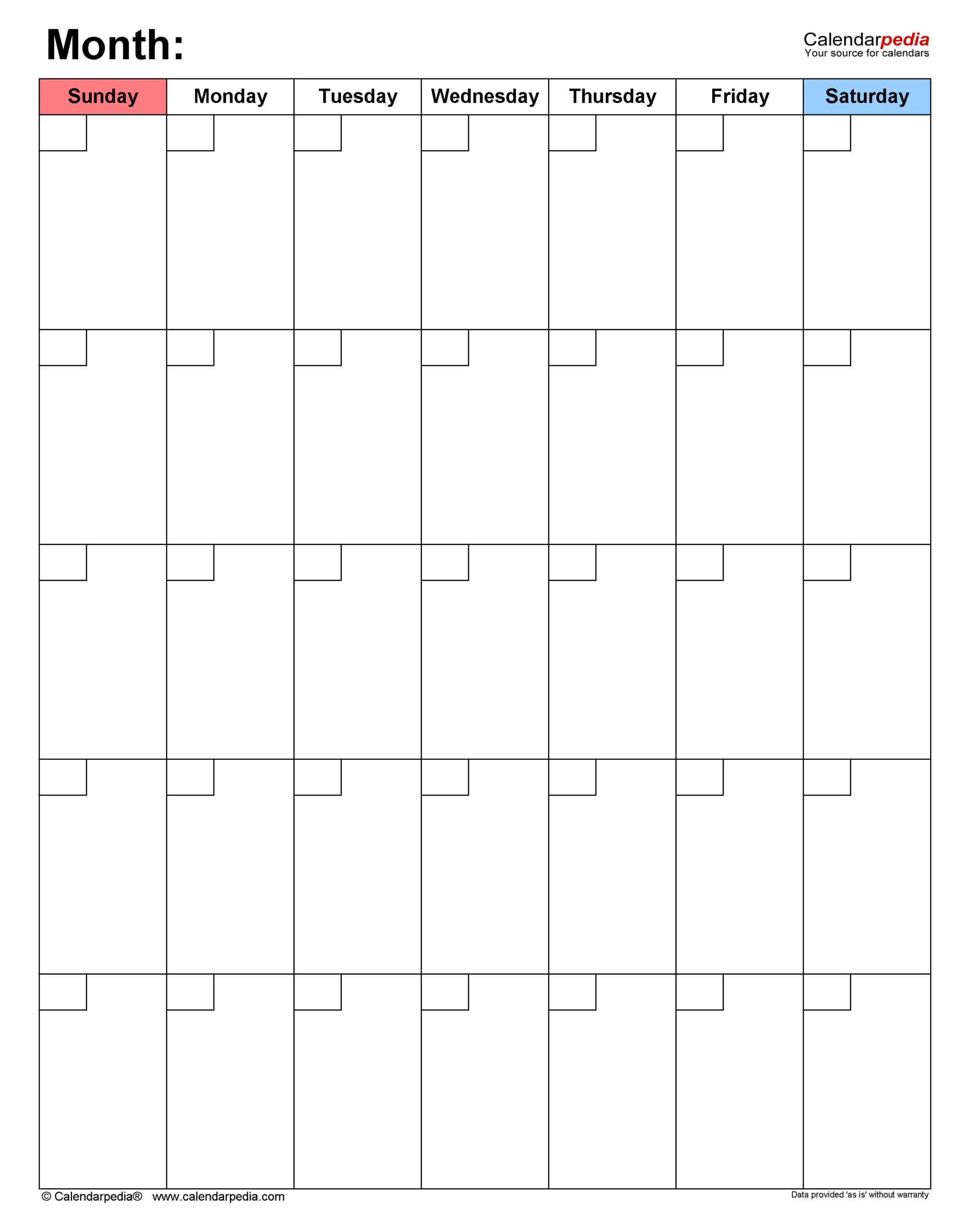Monthly Planner Templates In PDF Format