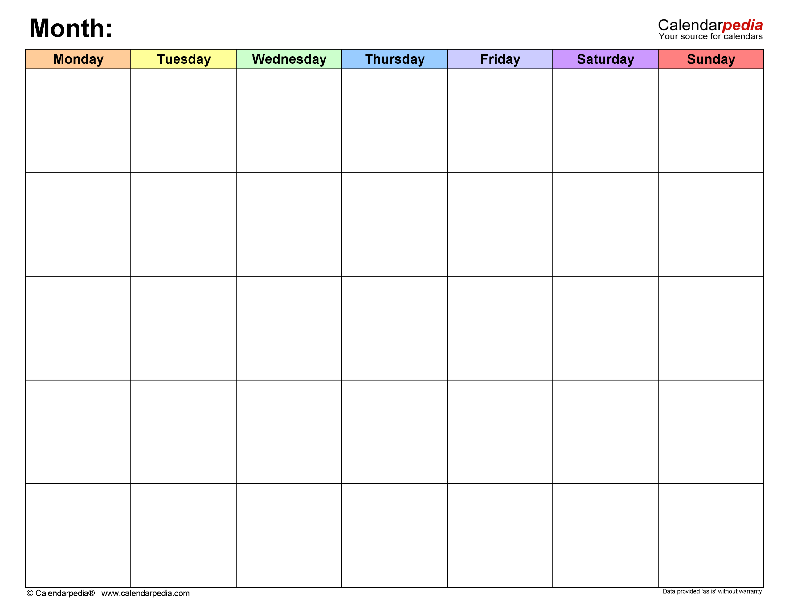 Monthly Planner Templates In PDF Format