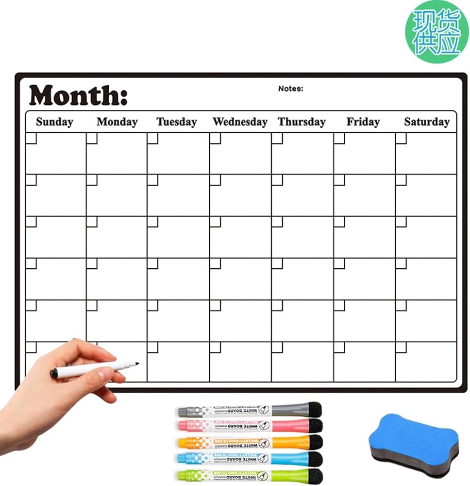 Monthly Planner Wall Sheets Whiteboard Calendar Project 