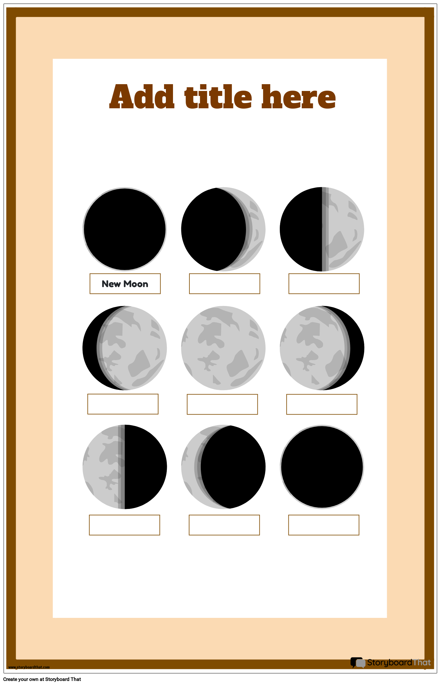Moon Phases Posters Free amp Customizable Storyboard That