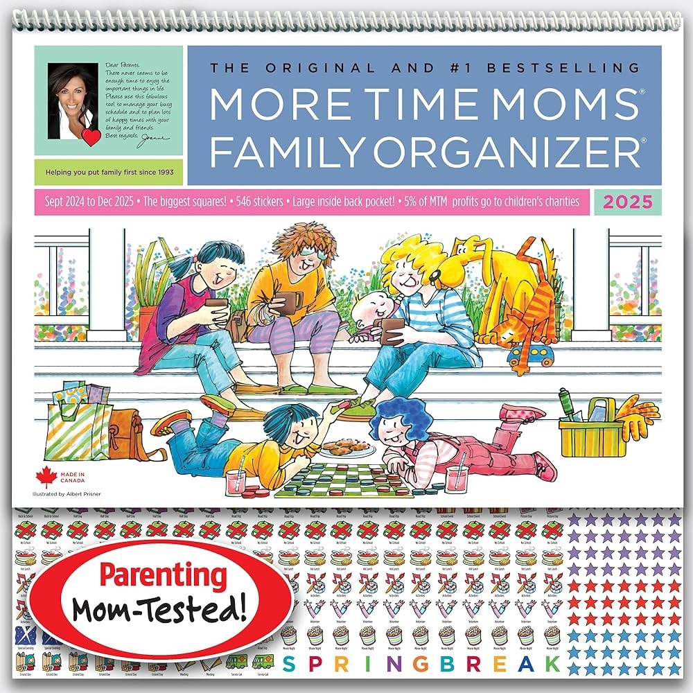 More Time Moms Family Organizer 2025 Wall Calendar Amazon de 