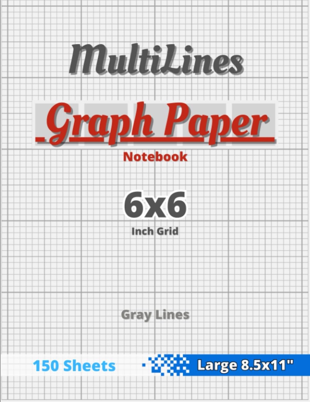 MultiLines Graph Paper Notebook 6x6 1 6 0 17 0 42cm Grid 