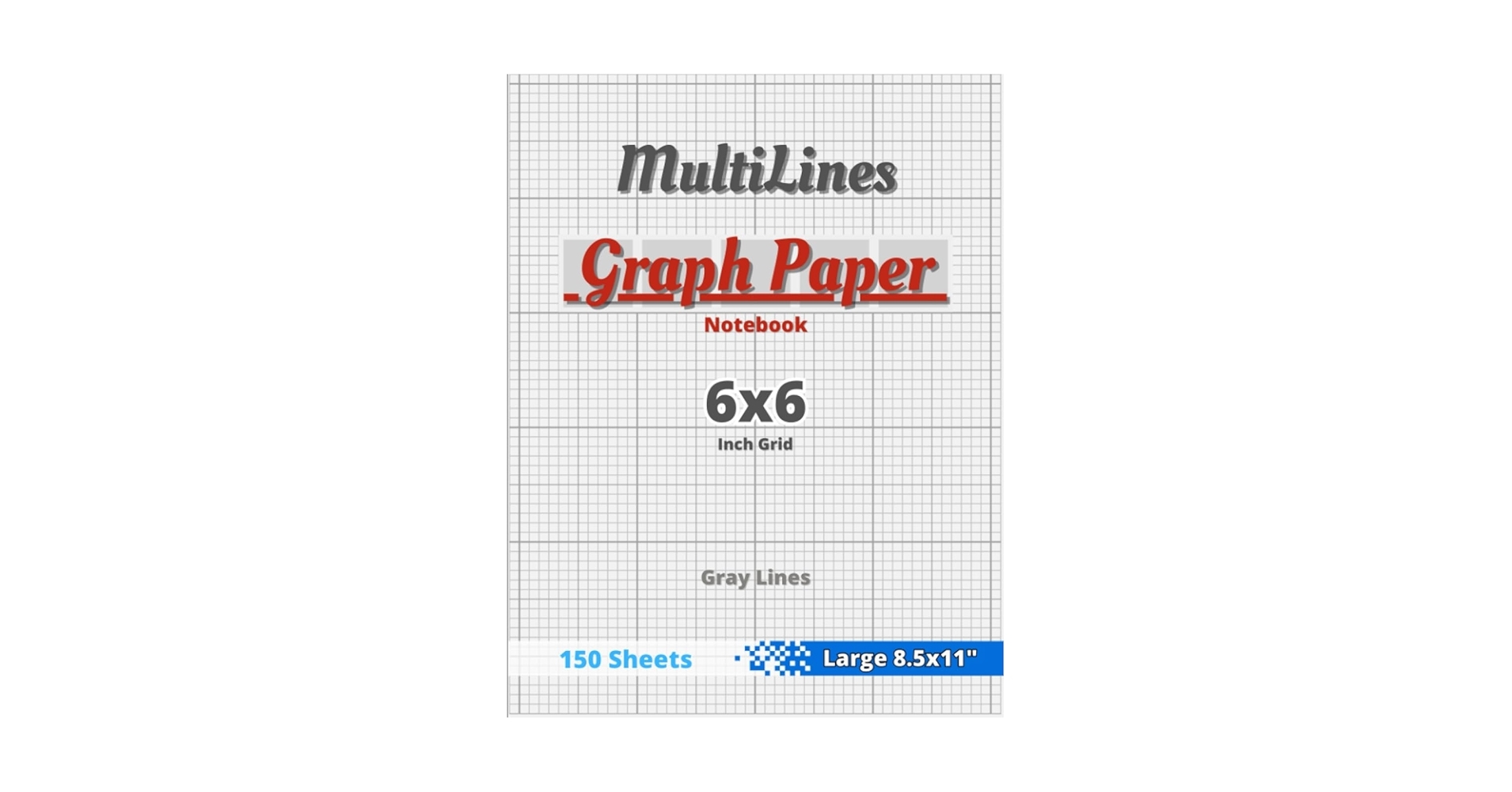MultiLines Graph Paper Notebook 6x6 1 6 0 17 0 42cm Grid 
