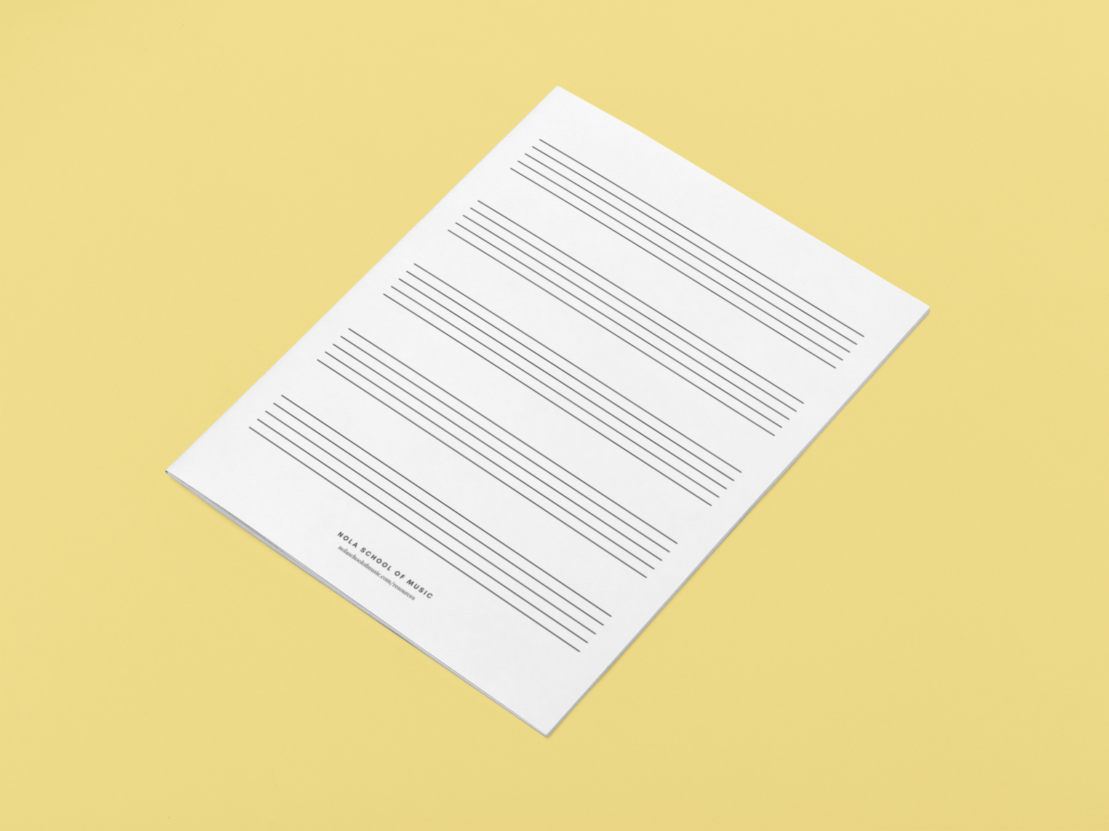 Wide Staff Paper Printable