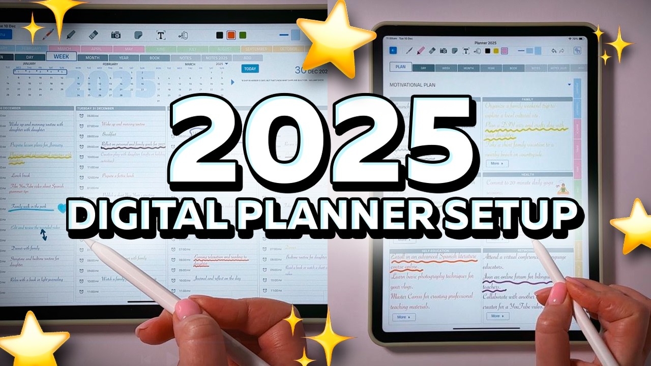 My Digital Planner Setup 2025 IPad Digital Planning Plan With Me Apple Pencil
