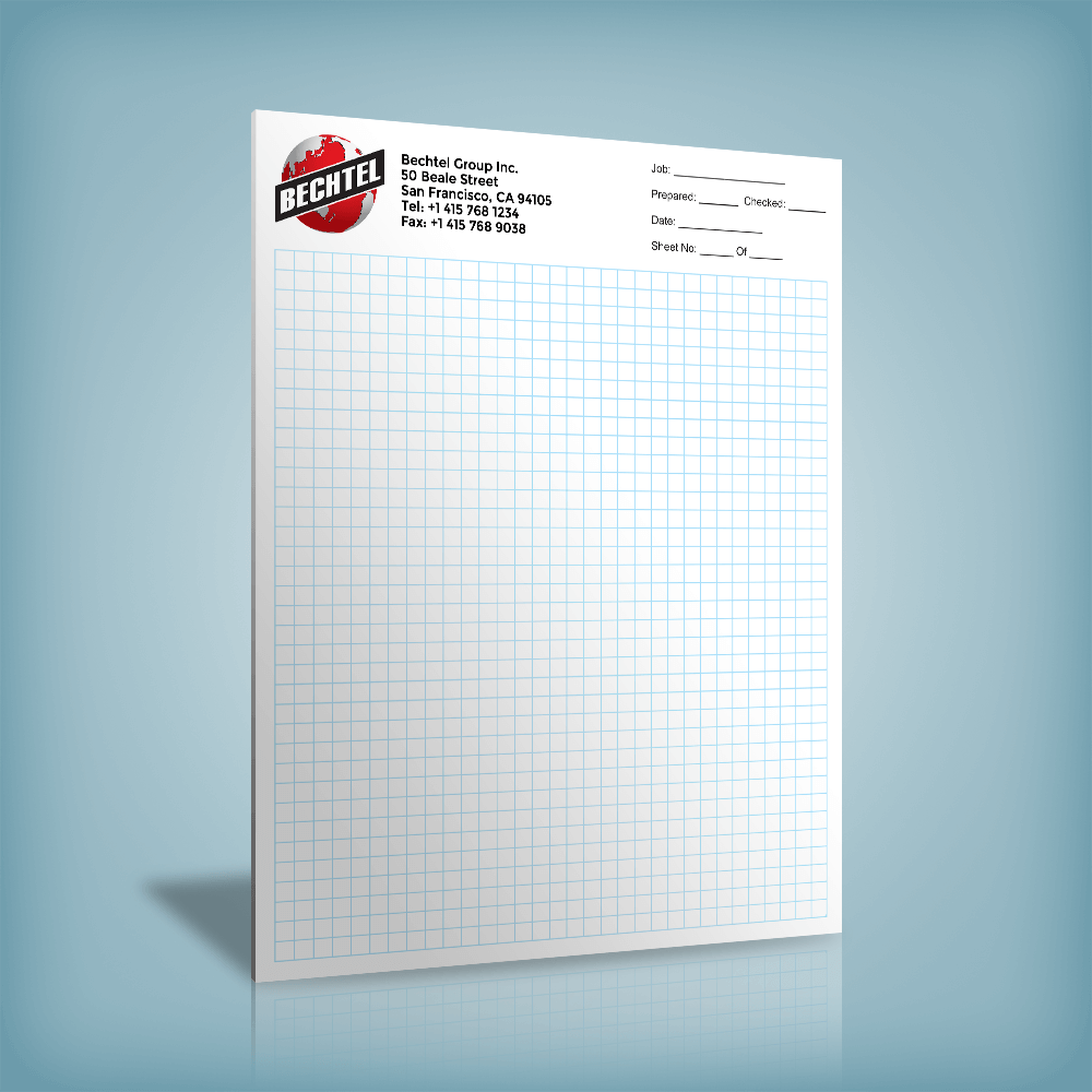 Non Repro Blue Graph Pads 8 5 X 11 PrintPPS 