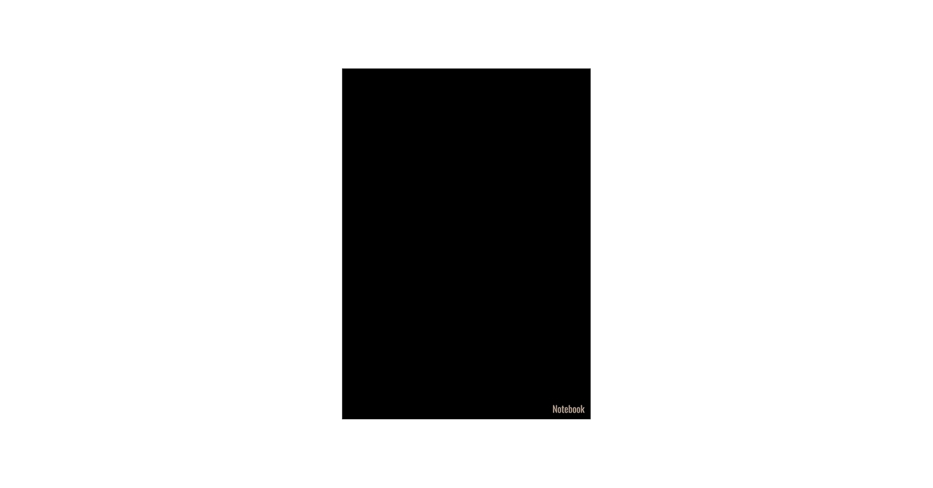 Notebook Black Cover Size A4 120 Pages Blank Paperback
