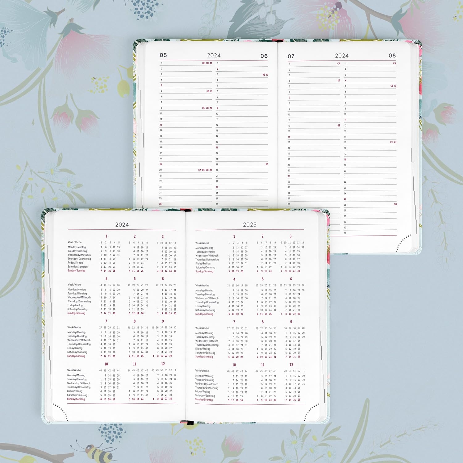 NOTIQUE Diary 2024 2025 Calendar Weekly Planner Book Calendar Pocket Calendar Planner Appointment Calendar Weekly Calendar July 2024 December 2025 