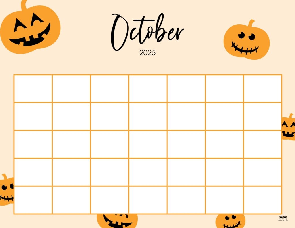 Blank Free Printable Oct Calendar