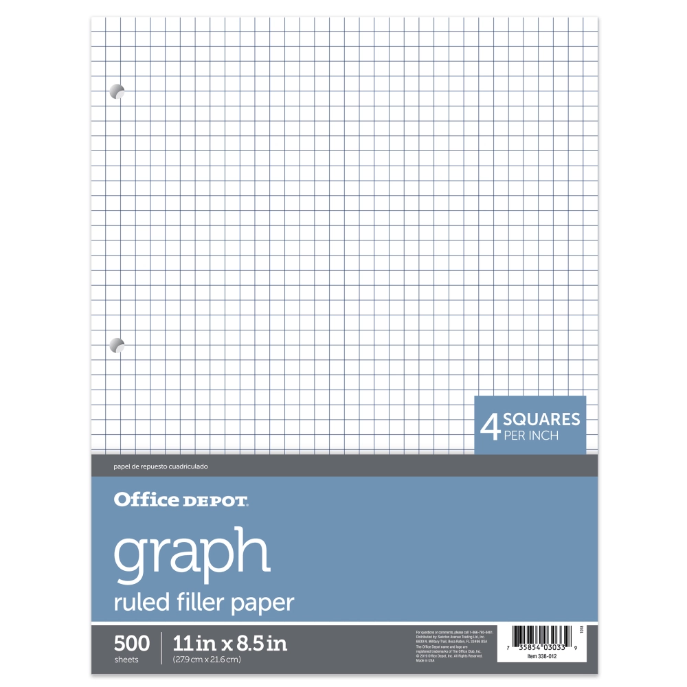 Office Depot Brand Notebook Filler Paper College Ruled 8 12 X 11 3 