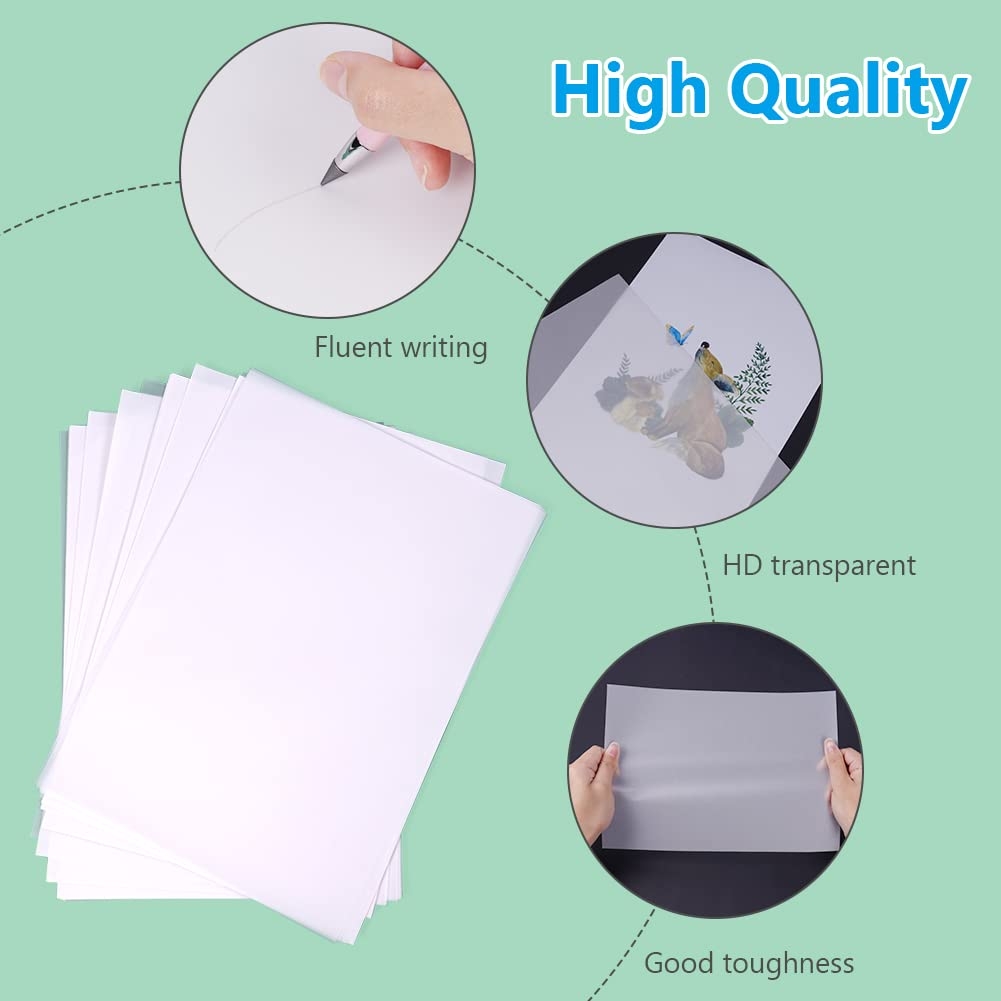 OSDUE 50 Sheets Of Tracing Paper 53 G DIN A4 Tracing Paper White amp Printable Tracing Paper Craft Paper Lantern Paper Transparent For Sketching 