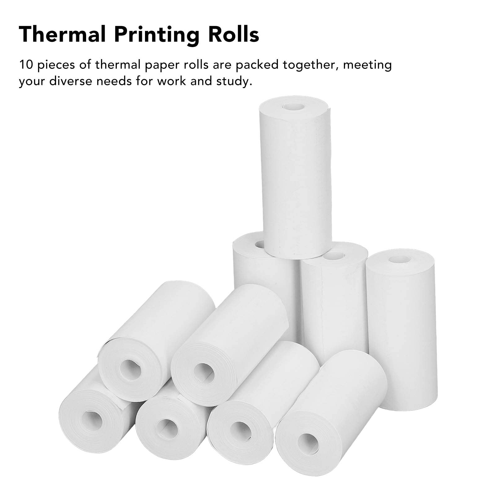 Pack Of 10 Thermal Paper Mini Printer Paper Printable Paper Rolls Receipt Paper Rolls For Mini Pocket Thermal Printers 57 X 25 Mm Amazon de 