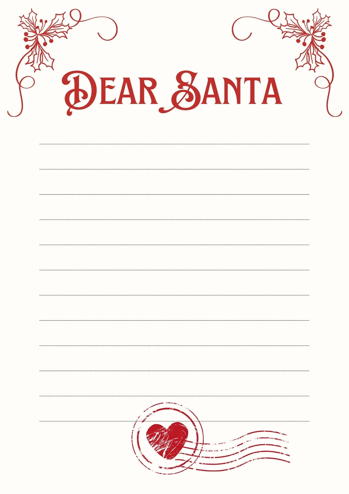 Page 3 Free Printable Santa Letter Templates You Can Customize 