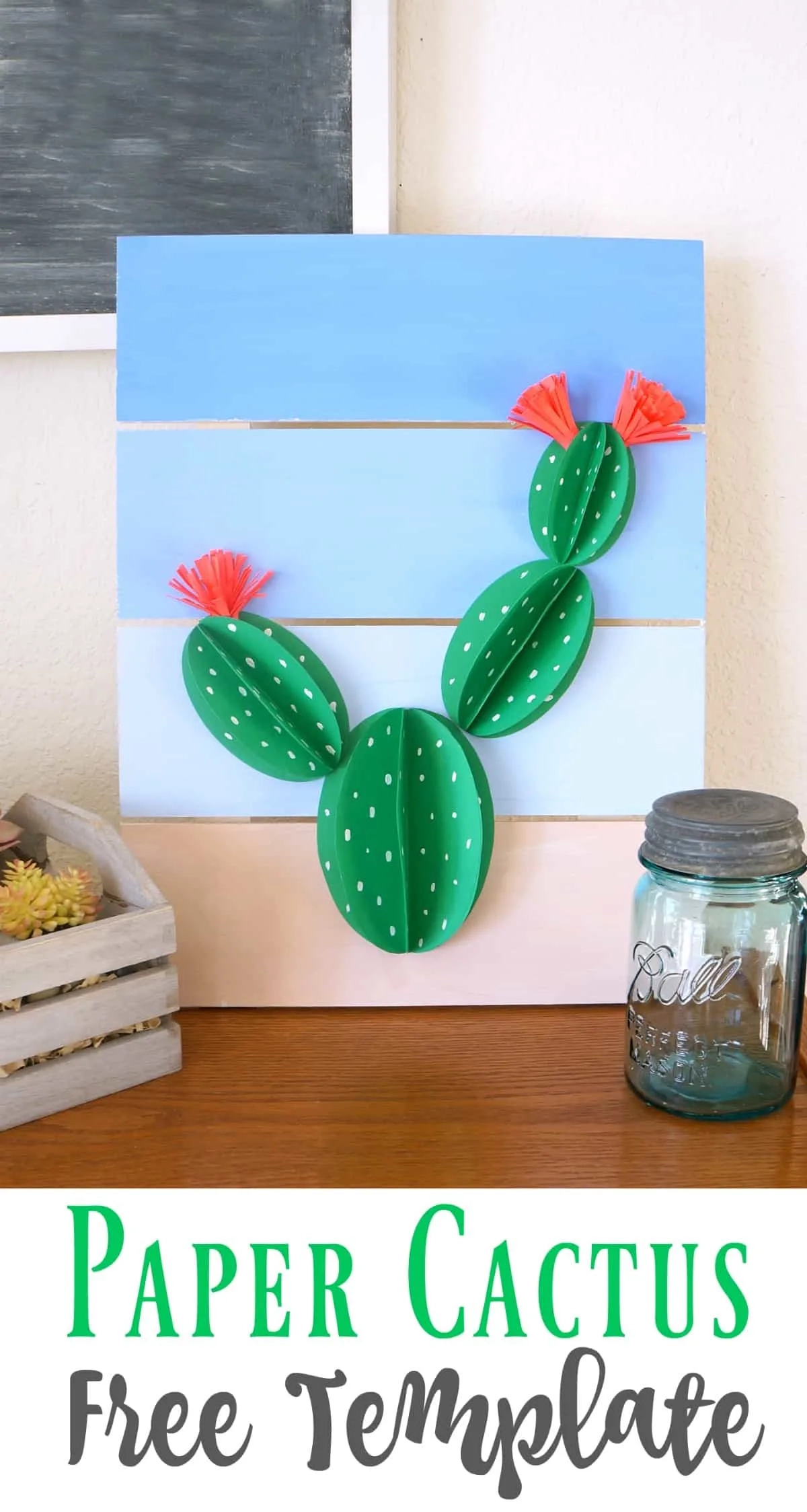 Paper Cactus Pallet Art Creative Ramblings