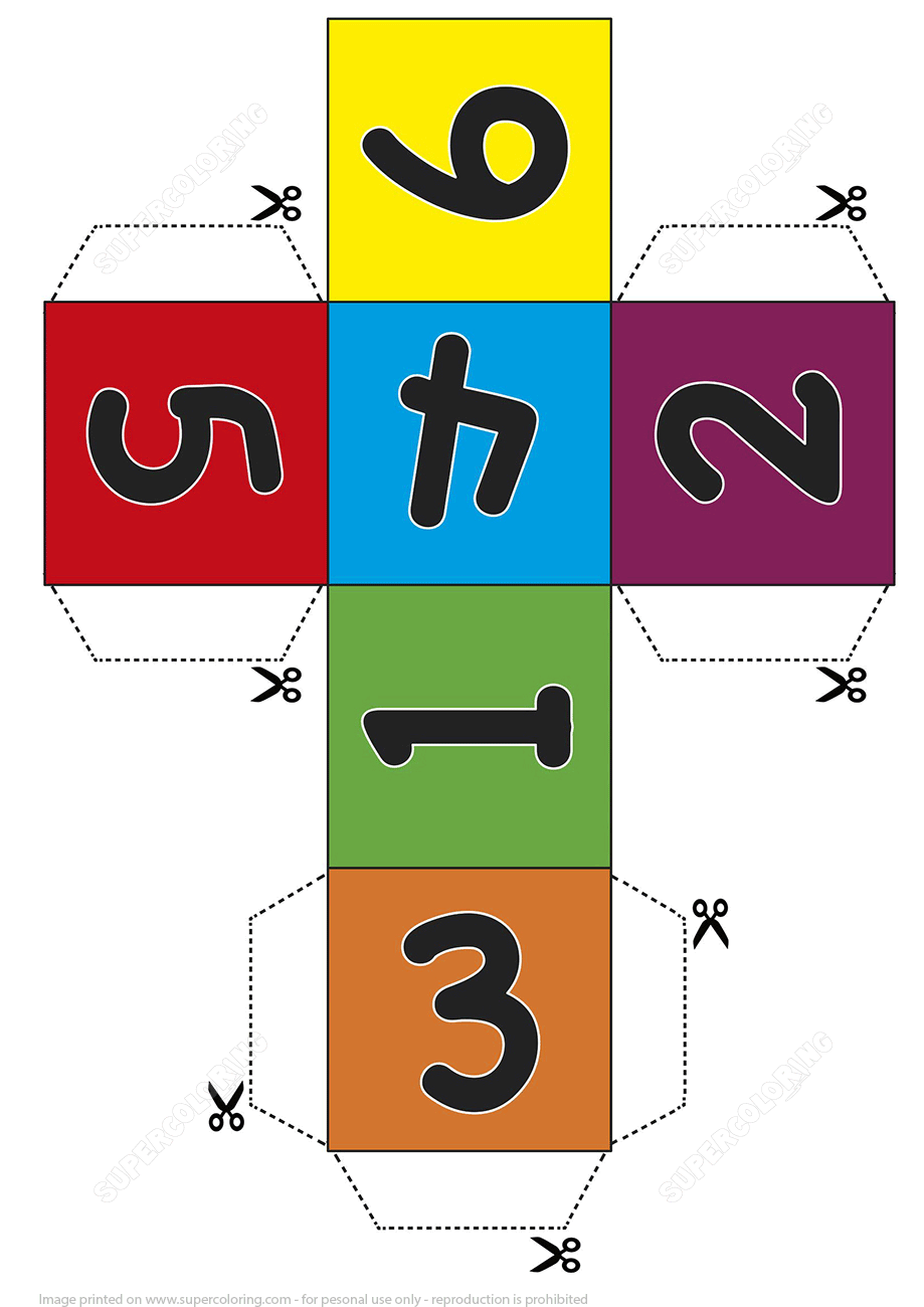 Paper Dice Cube Template With Numbers Free Printable Paper raft 