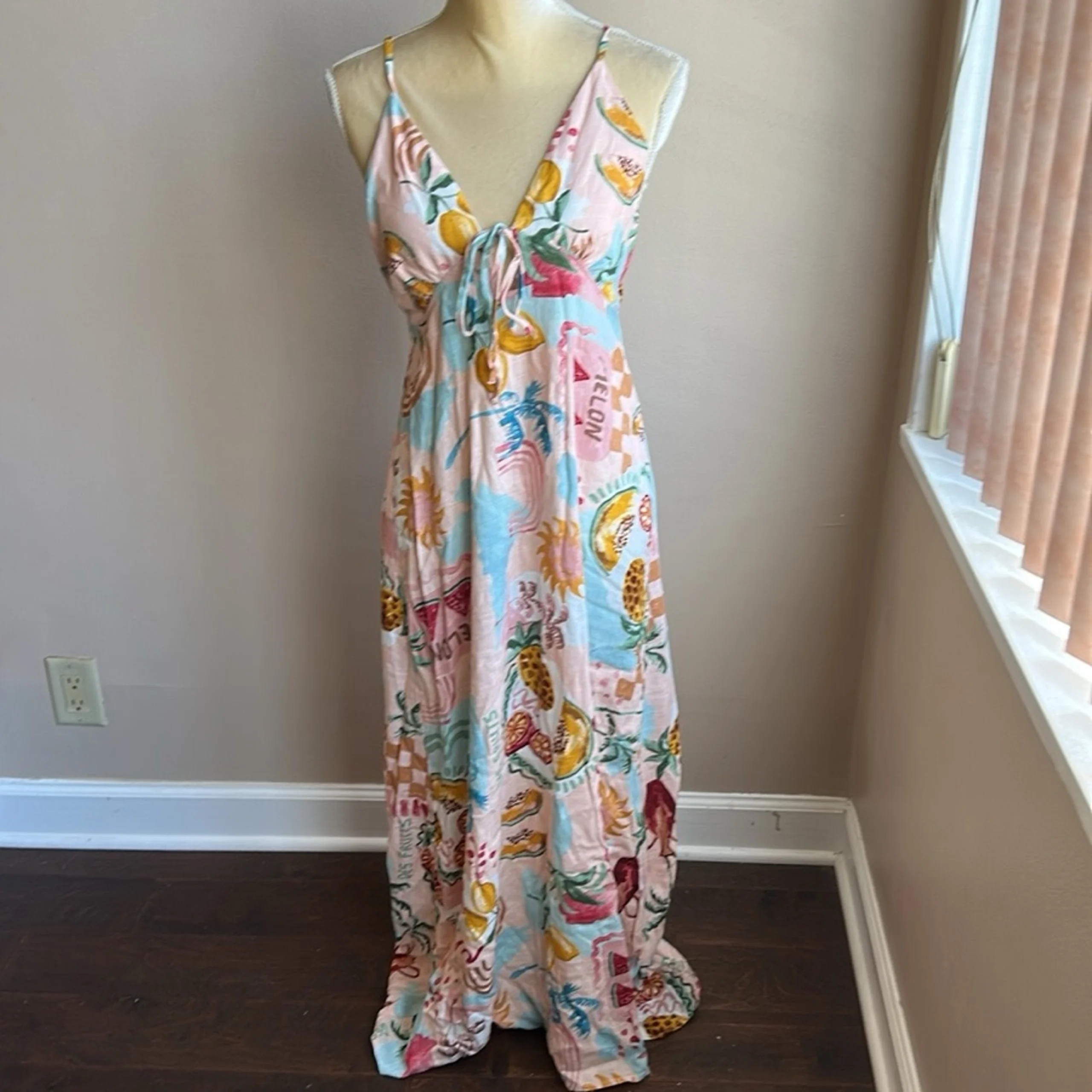 Paper Heart Womens Linen Blend Dress Sz L Mercari