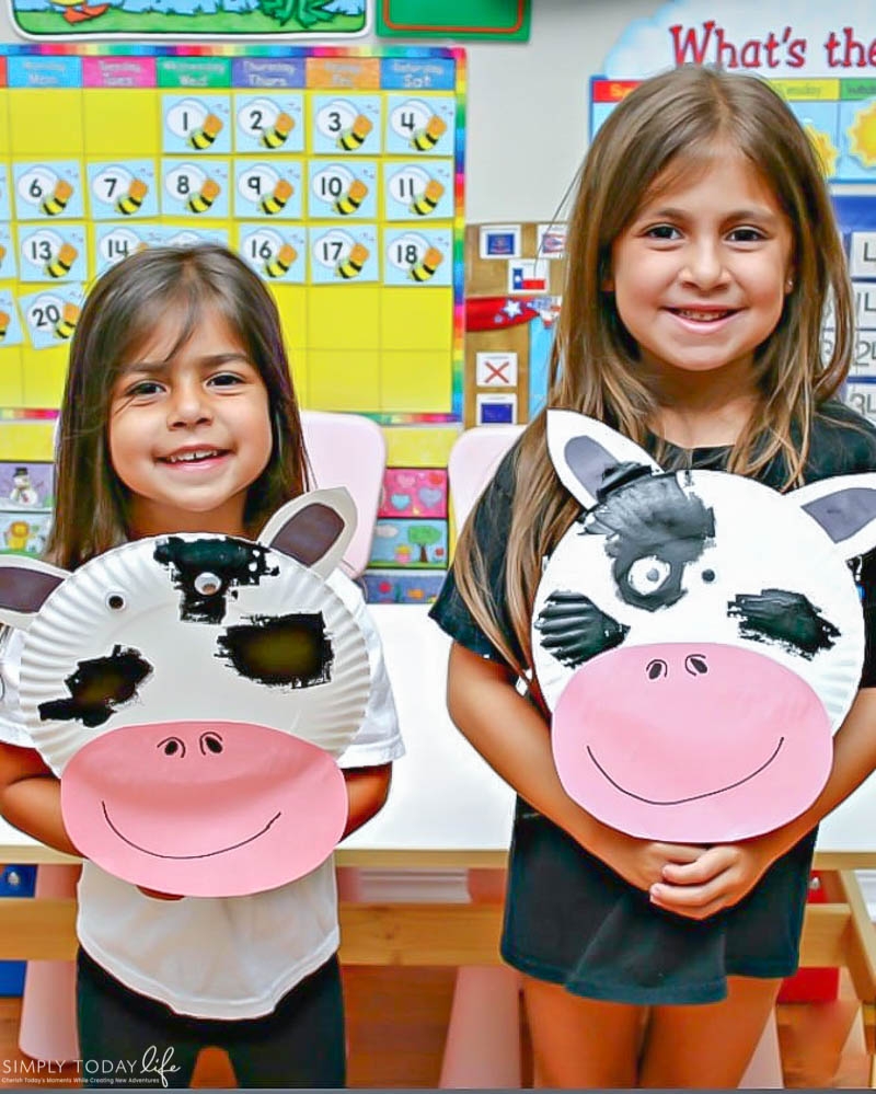 Paper Plate Cow Mask Craft For Kids Simply Today Life
