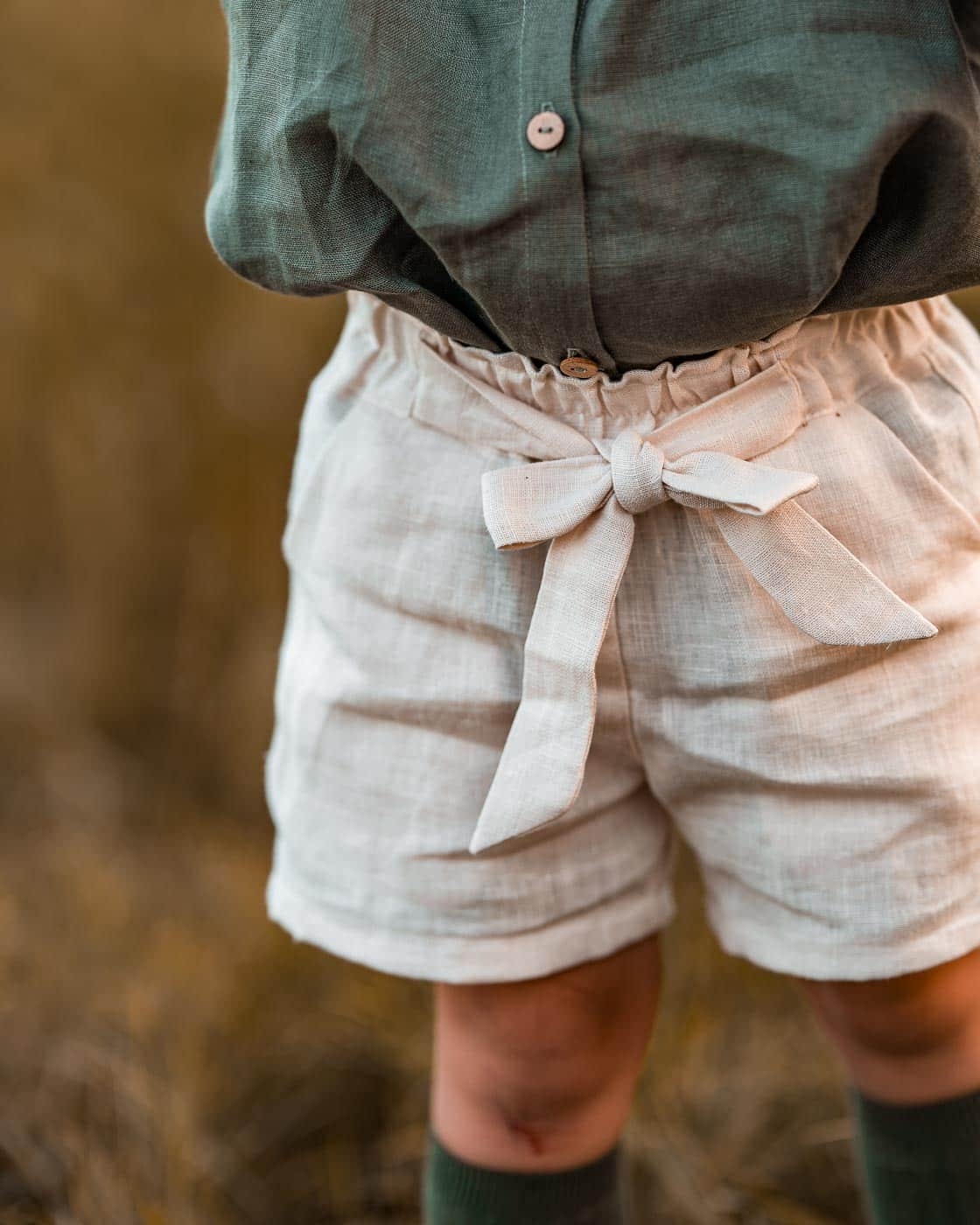 Paperbag Shorts Mit Schleife