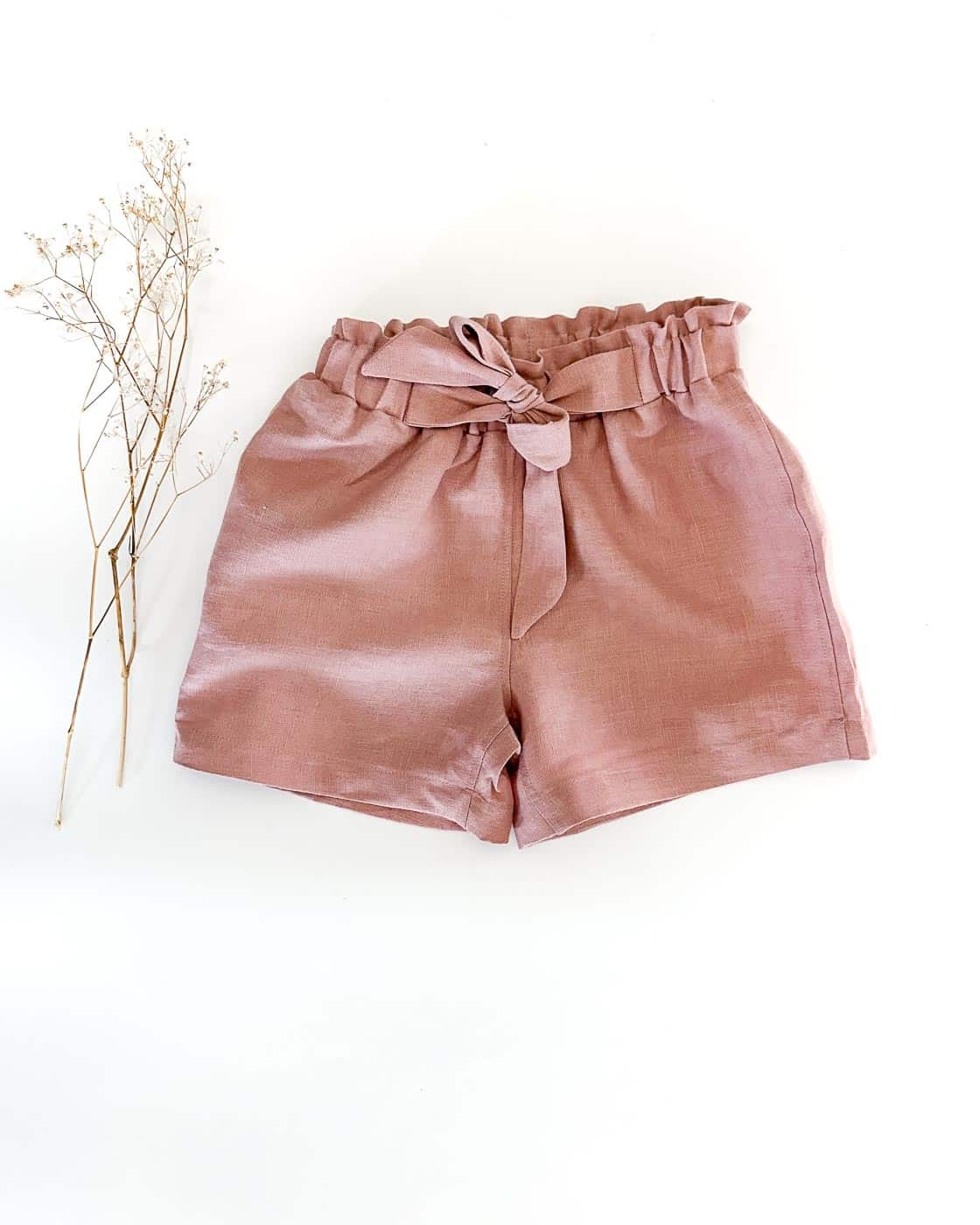 Paperbag Shorts Mit Schleife