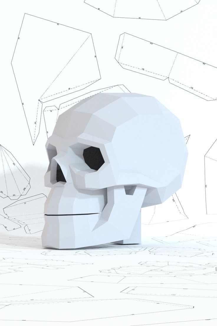 Papercraft Skull Template Pdf How To Make Calavera De Papel 