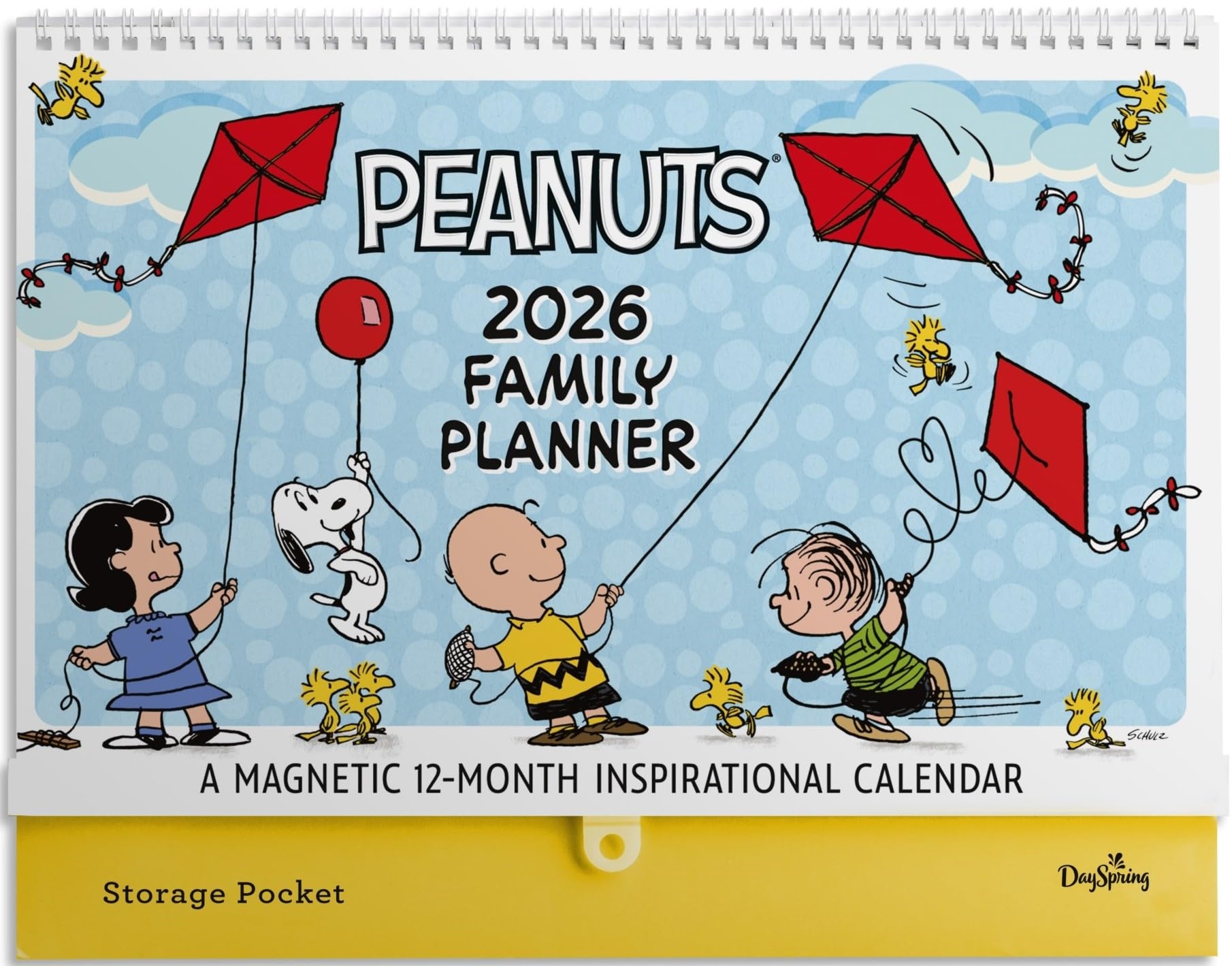 Peanuts 2026 Family Planner A Magnetic 12 Month Inspirational 