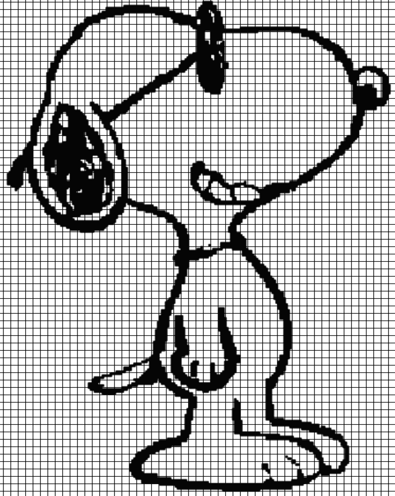 Snoopy On Graph Paper