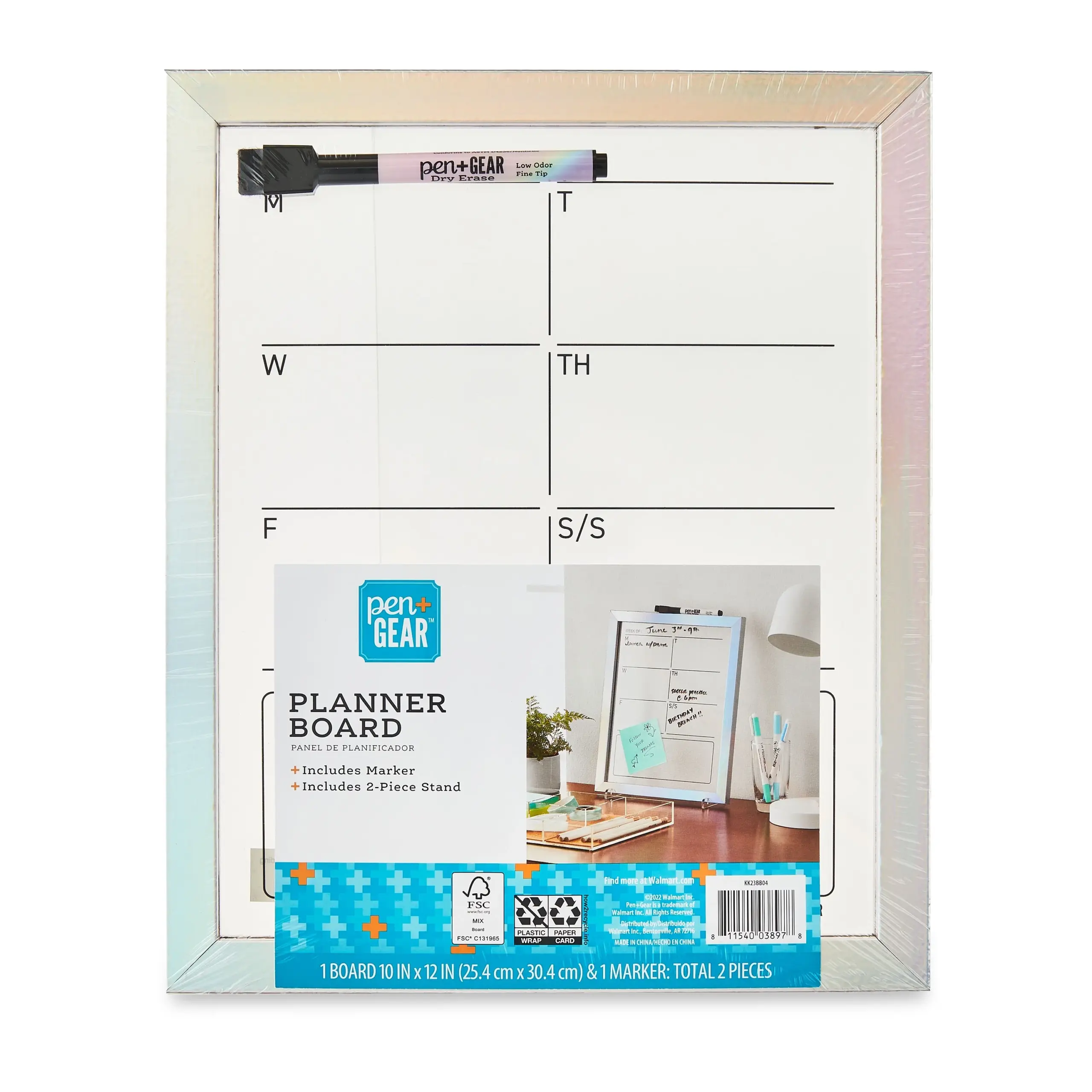 Pen Gear Desktop Weekly Calendar Planner Board Clear 10 X 12 