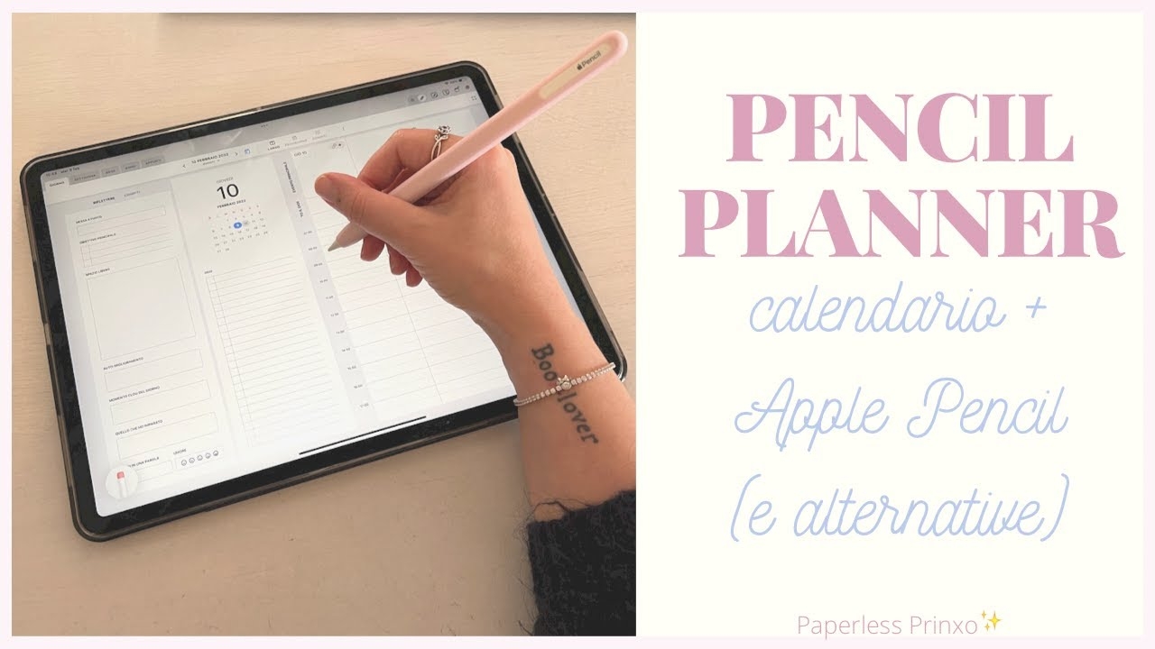 PENCIL PLANNER AGENDA Per IPAD E APPLE PENCIL e Alternative 