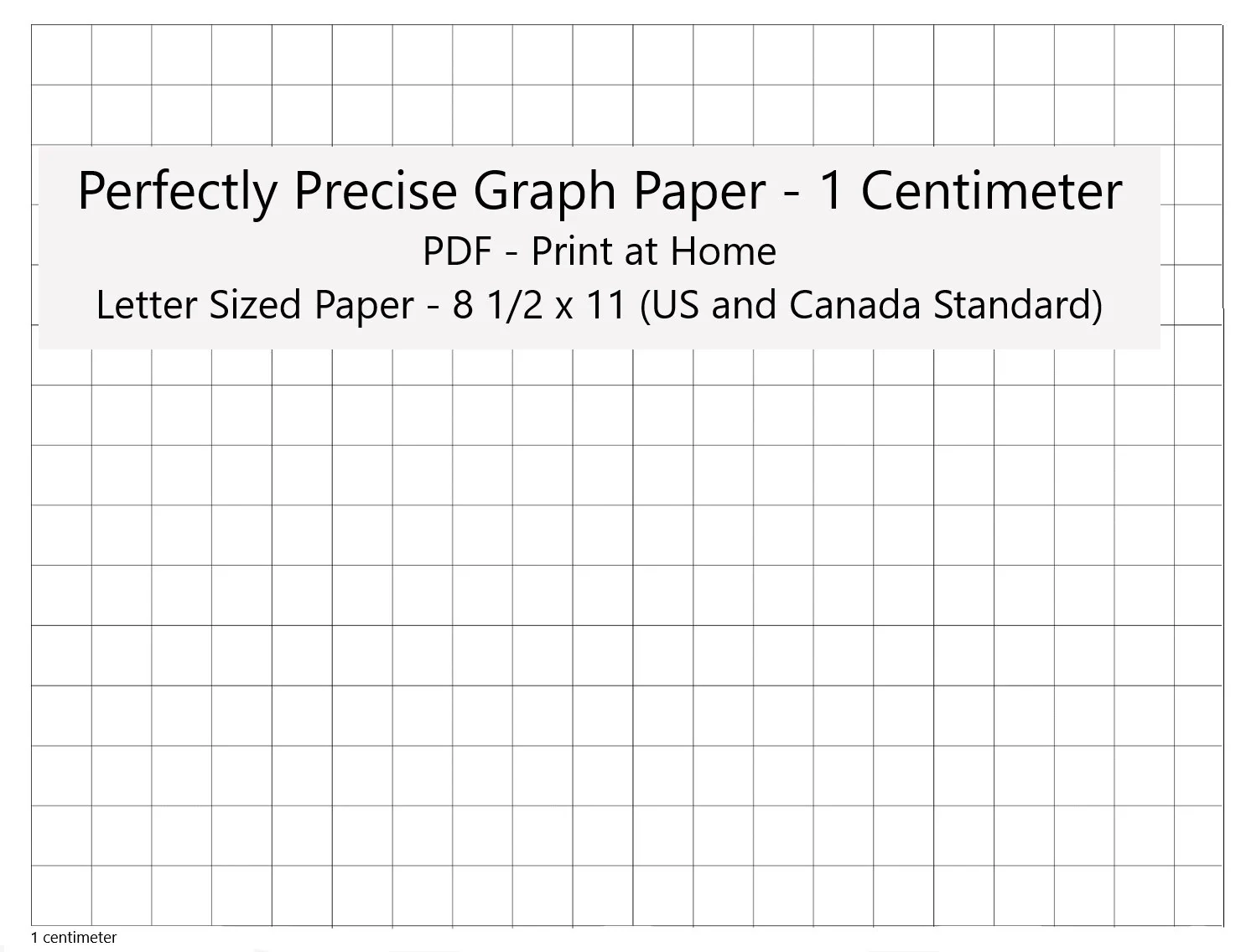 Perfectly Scaled And Precise Printable Graph Paper 1 Centimeter 