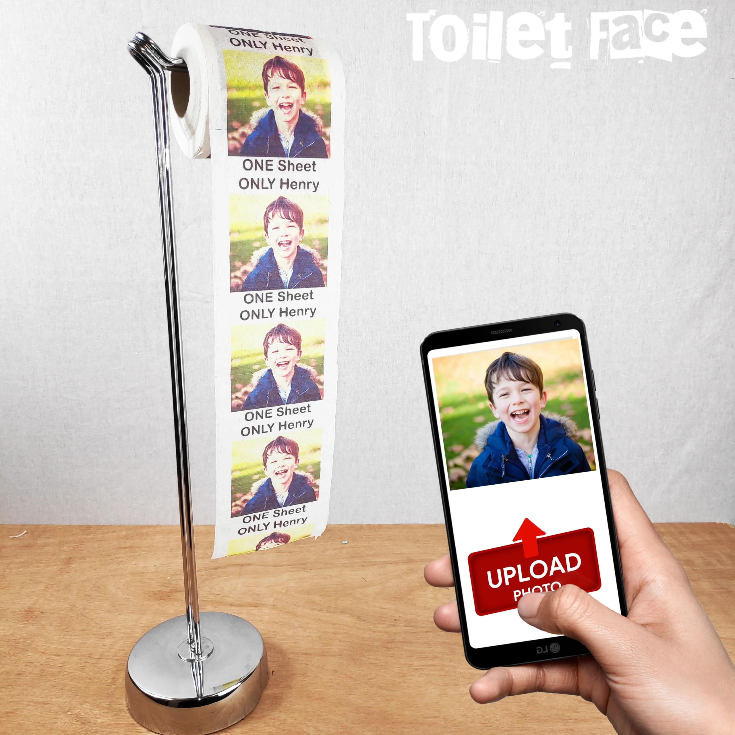 Personalisiertes Toilettenpapier Foto amp Text Auf Jedem Blatt