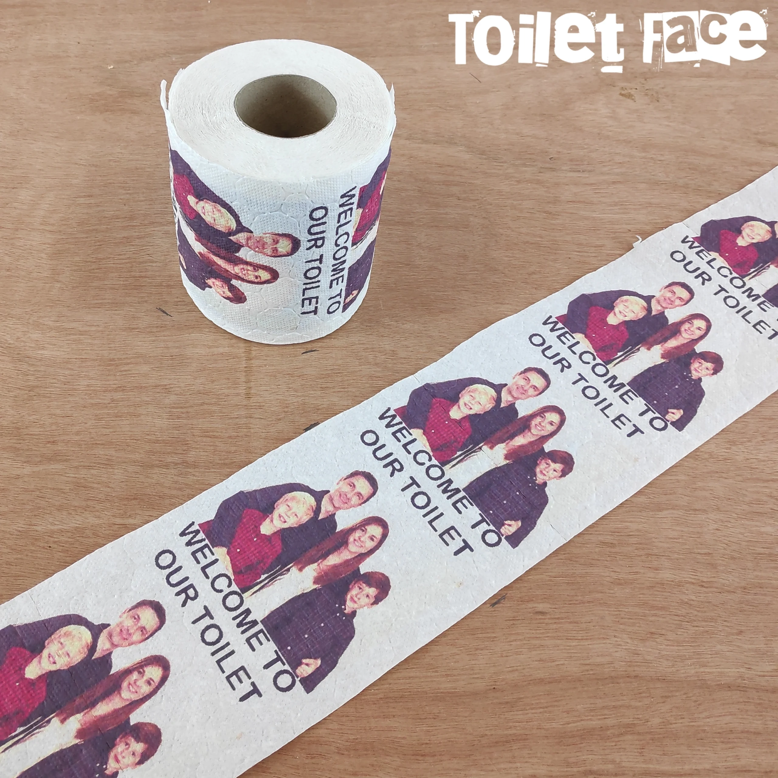 Personalisiertes Toilettenpapier Foto amp Text Auf Jedem Blatt