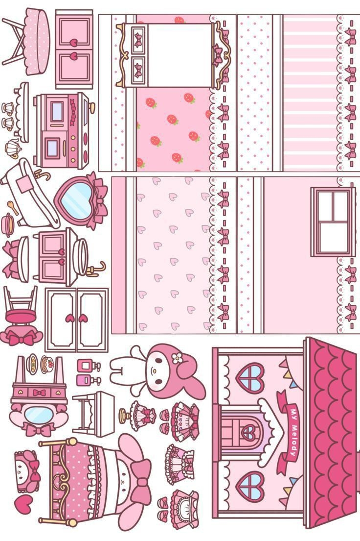 Paper Doll House Sanrio Printable
