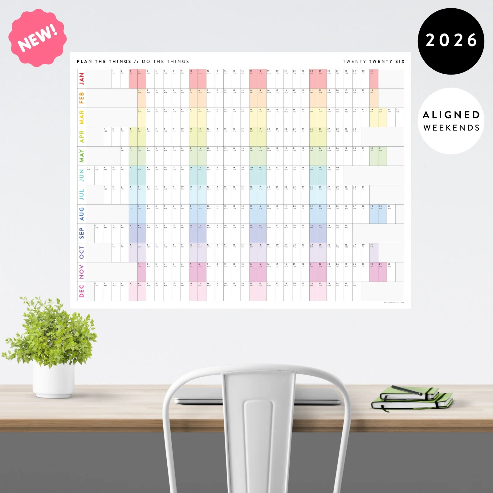Plan The Things Super Functional Wall Calendars Digital Planners