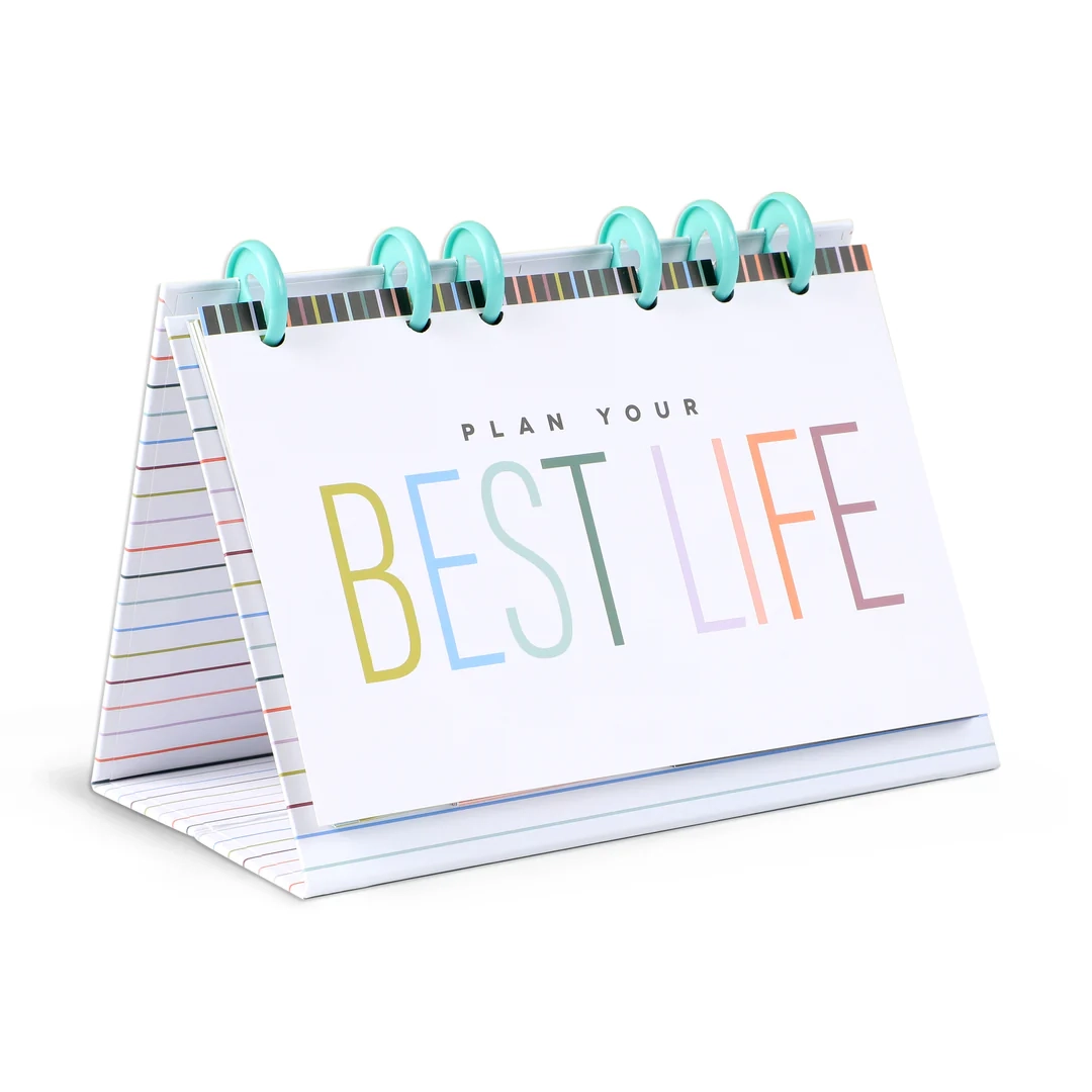 Plan Your Best Life Disc Bound Standing Desk Calendar