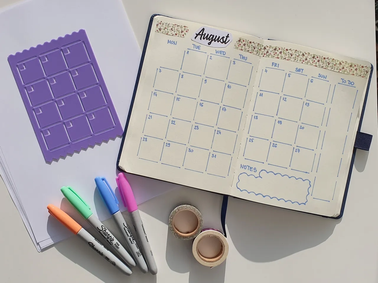 Planner Calendar Stencil monthly Overview Von 3d creativa 