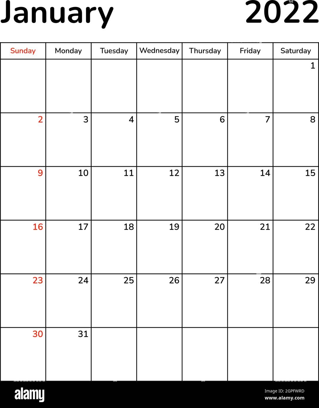 January Planner Calendar