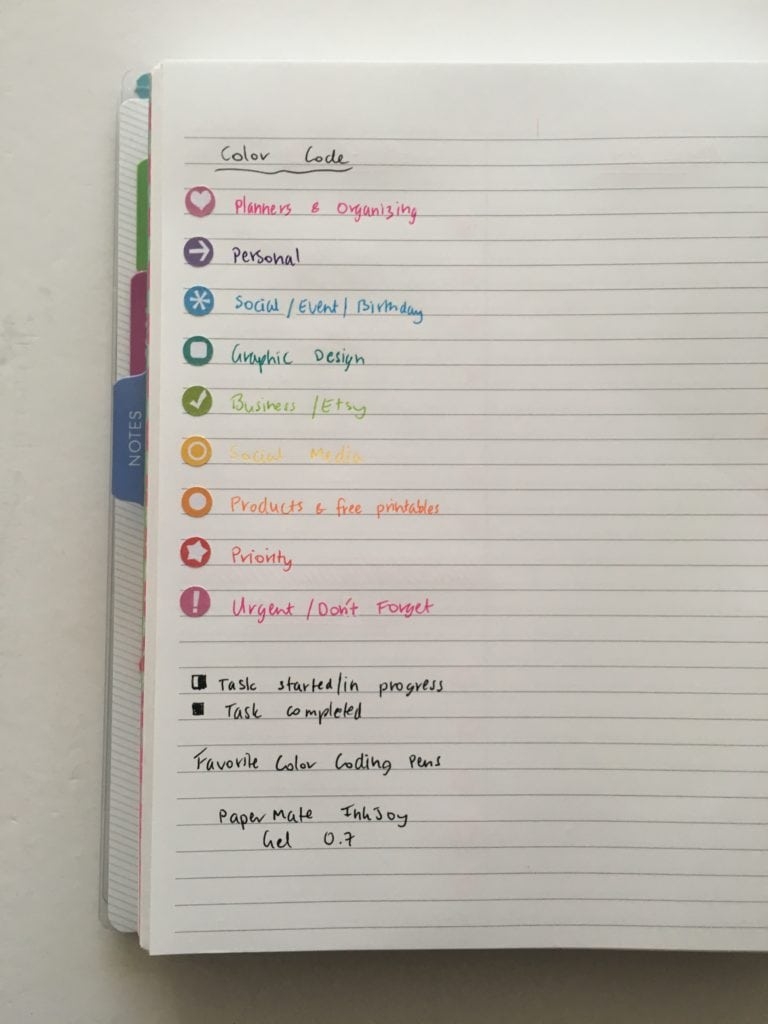 Planner Organization How To Color code Your Planner So You ll 
