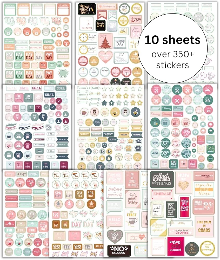Planner Stickers 1000 Stickers Inspirational amp Motivational 