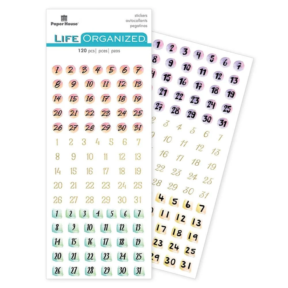 Planner Stickers Numbers Paper House