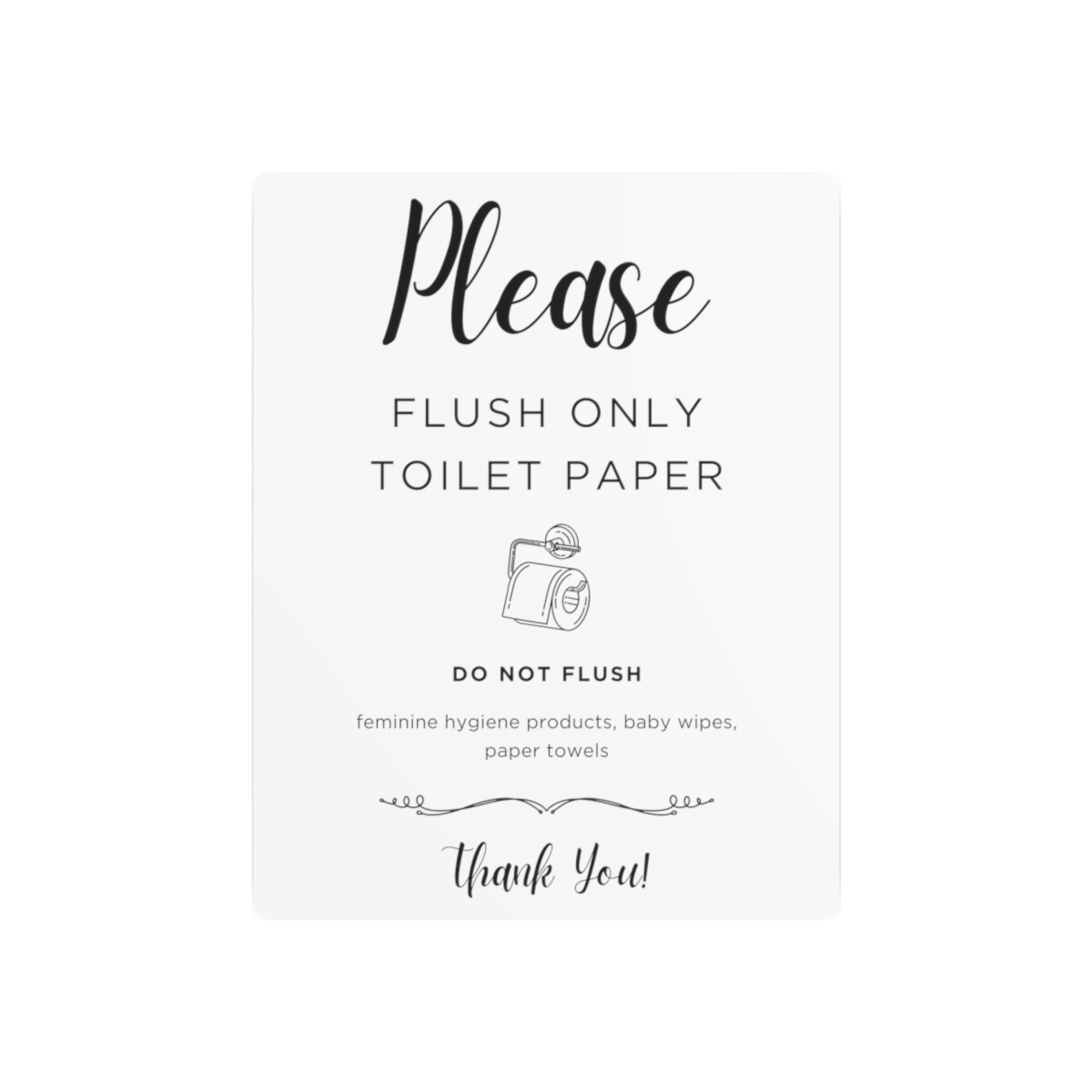 PLEASE FLUSH ONLY TOILET PAPER THANK YOU Metal Sign EBay de