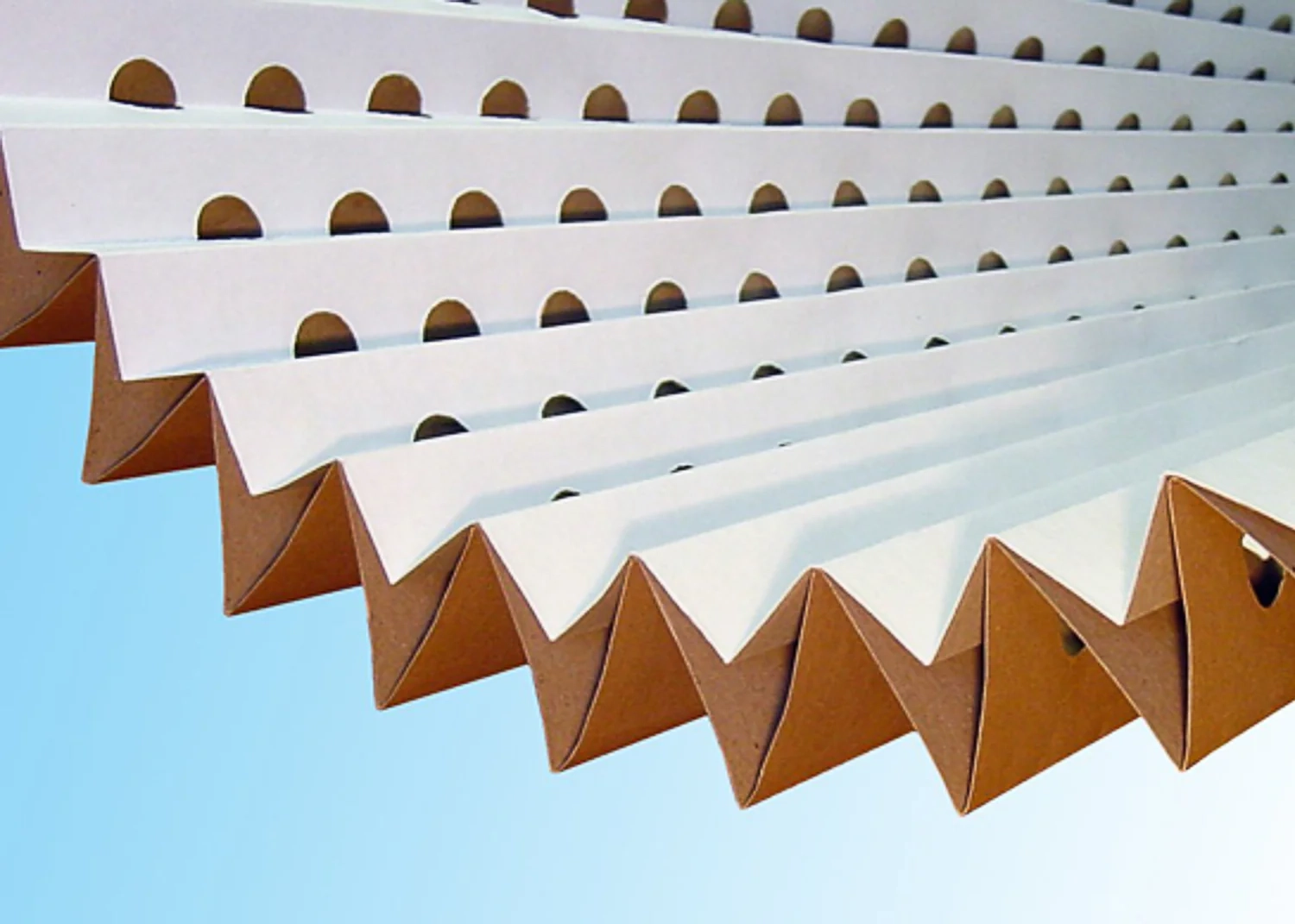 Pleated Cardboard Paint Filter For Spray Booths Extraction 