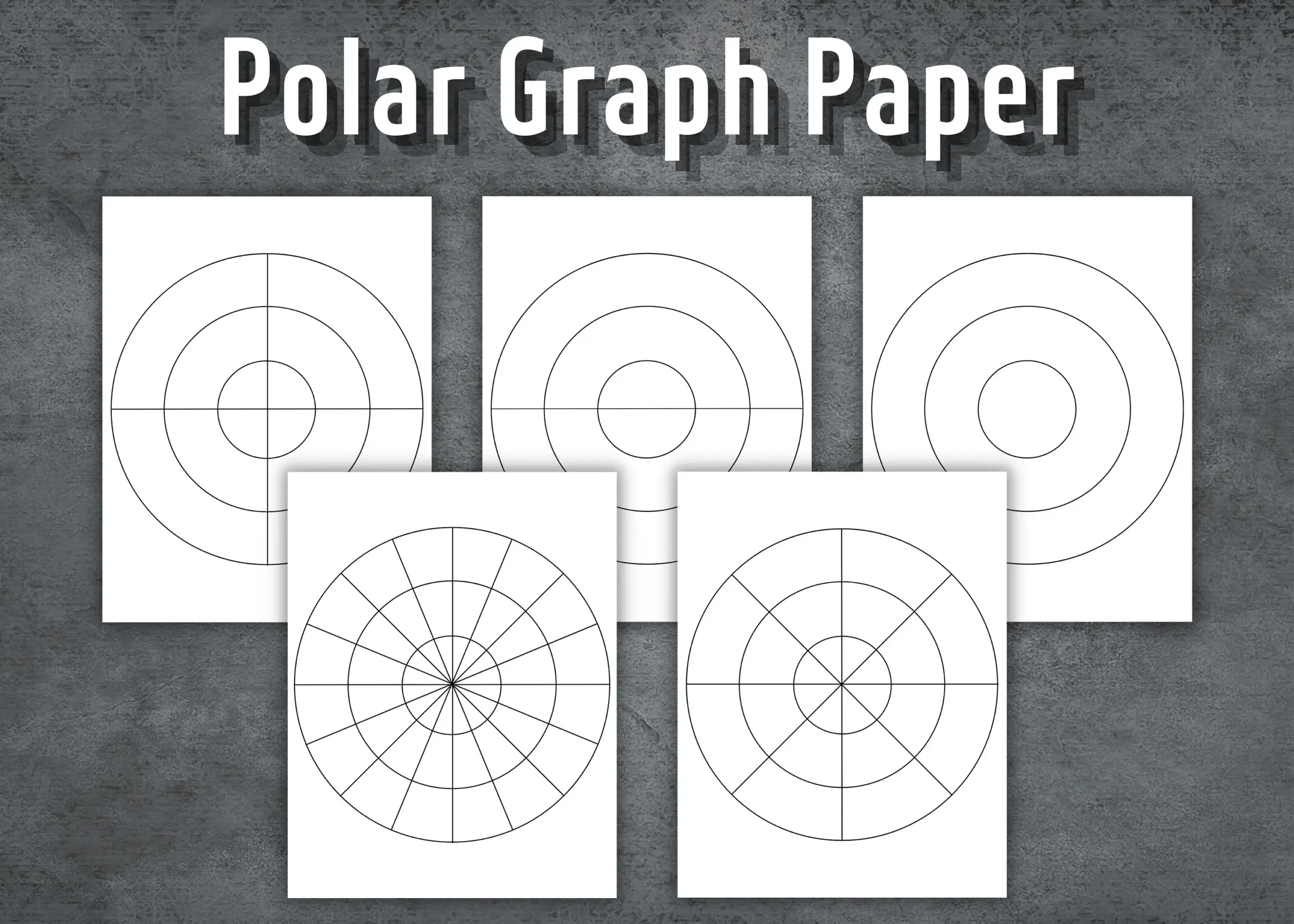 Polar Graph Paper Printable Circular Graph Paper Circular Grid 