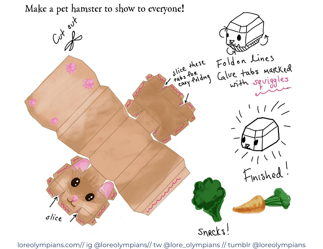 Hamster Paper Craft Printable