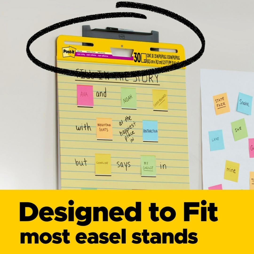 Post it Super Sticky Easel Pad 25 X 30 Inches 30 Sheets Pad 2 